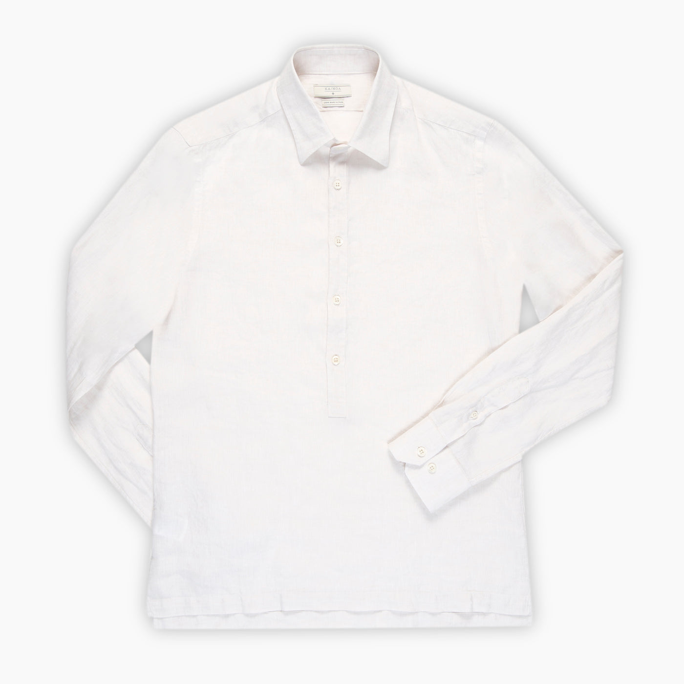 Raimond half-buttoned shirt in Capri Linen