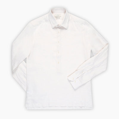 Raimond half-buttoned shirt in Capri Linen