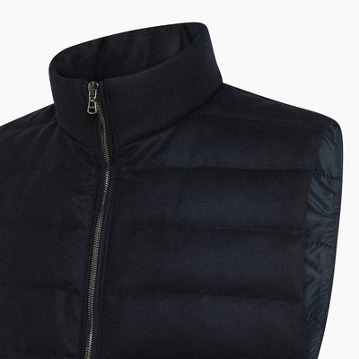 Sow vest in water repellent Wool Flannel