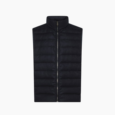 Sow vest in water repellent Wool Flannel