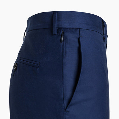 Detail close-up of the Sidoni Chino Pants in 160's Twill Wool