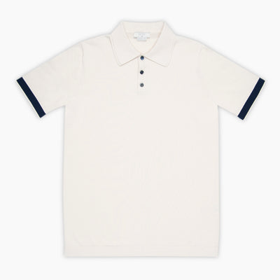 Tandery short-sleeved knitted Polo in Egyptian Cotton