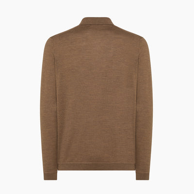 Yvan knitted two bottons polo in extrafine wool
