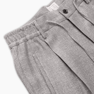 Lupo Bermuda shorts with drawstring in summer blend canapa and wool