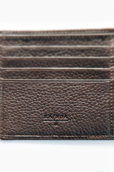 Benjamin 100% Deerskin Leather horizontal wallet (dark brown)