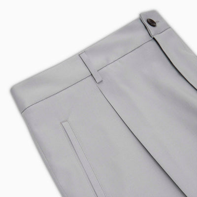 Alain Pleated Chino Pants light wool 110's (stone grey)