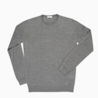 Anaclet crew-neck jumper merino wool (Urban Grey Melange)