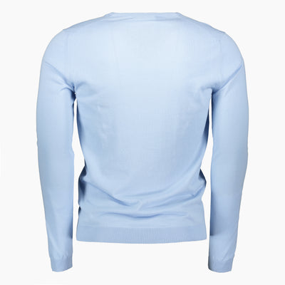 Andre V-neck jumper compact cotton (ice blue)