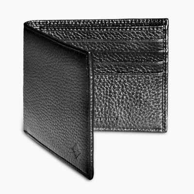 Benjamin 100% Deerskin Leather horizontal wallet (black)