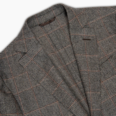 Benoit blazer Prince of Wales flannel wool and cashmere