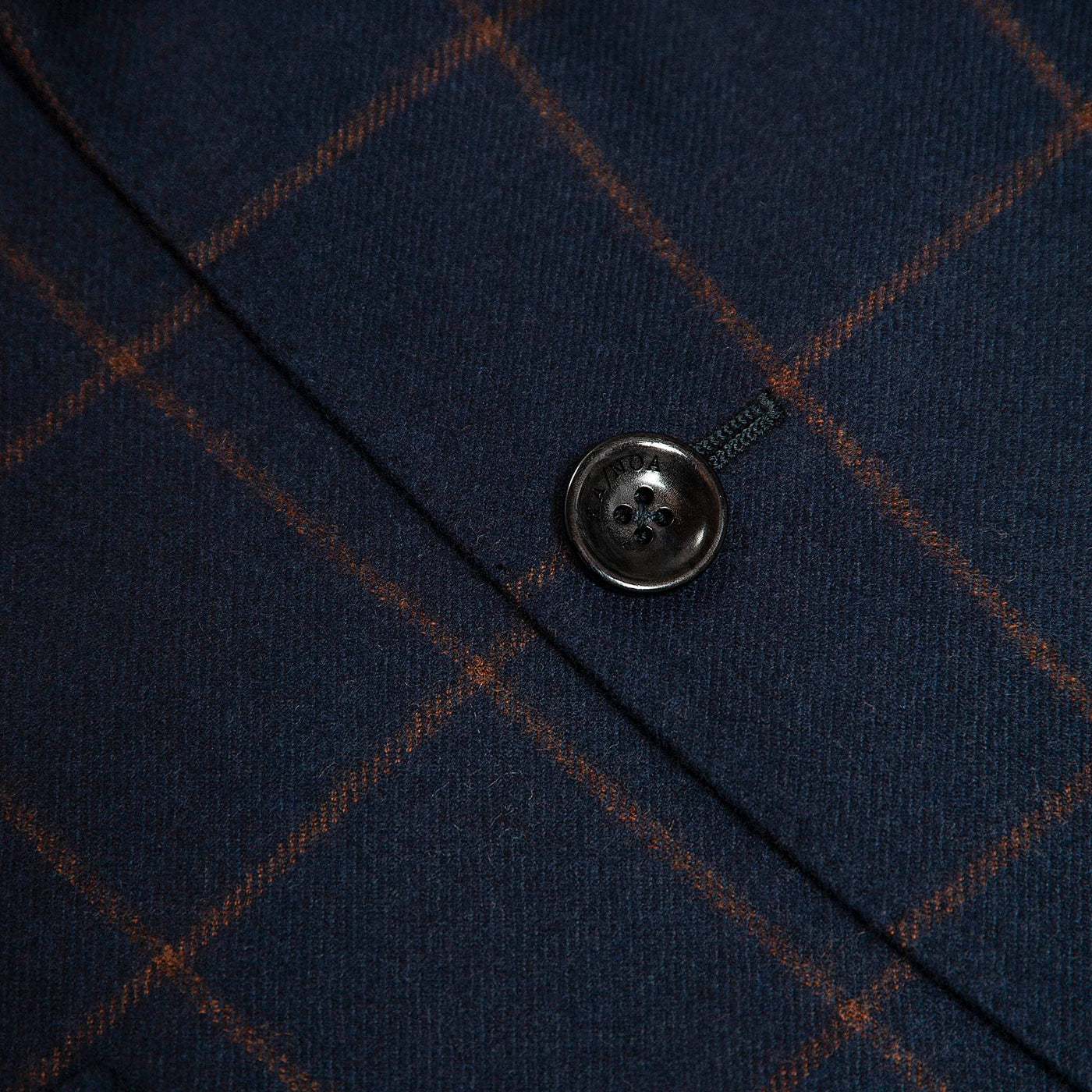 Benoit blazer flannel check 100% cashmere (Blue and Brown)
