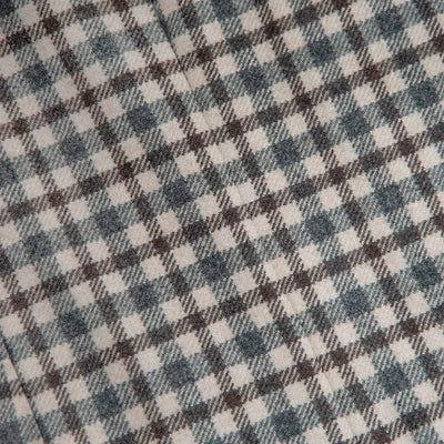 Bernat blazer flannel soft check 100% cashmere (Cream grey and brown)