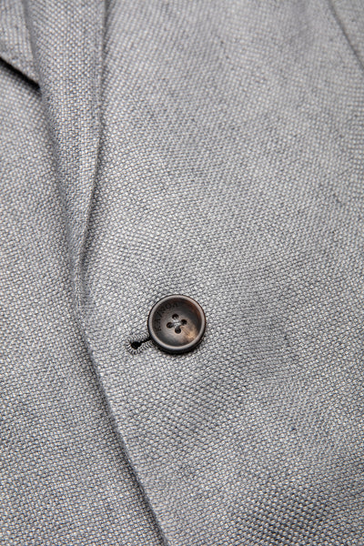 Bernat two-button blazer in delavé linen (stone grey)