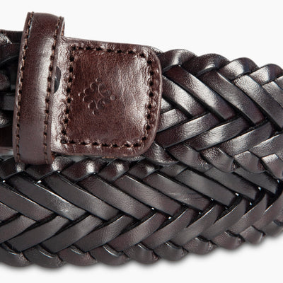 Berry hand woven leather belt