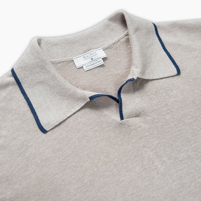 Borromé short-sleeved knitted t-shirt in Linen