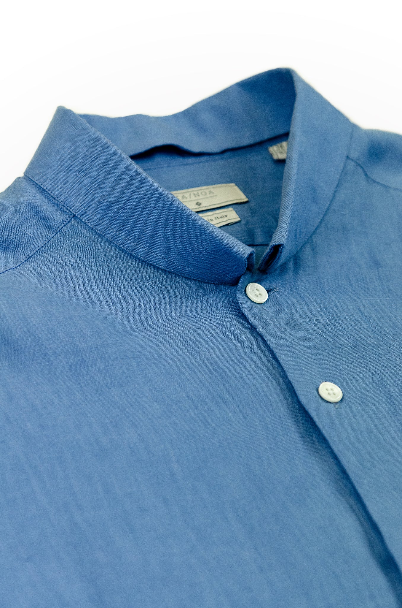 Conrad golden linen shirt (river blue)