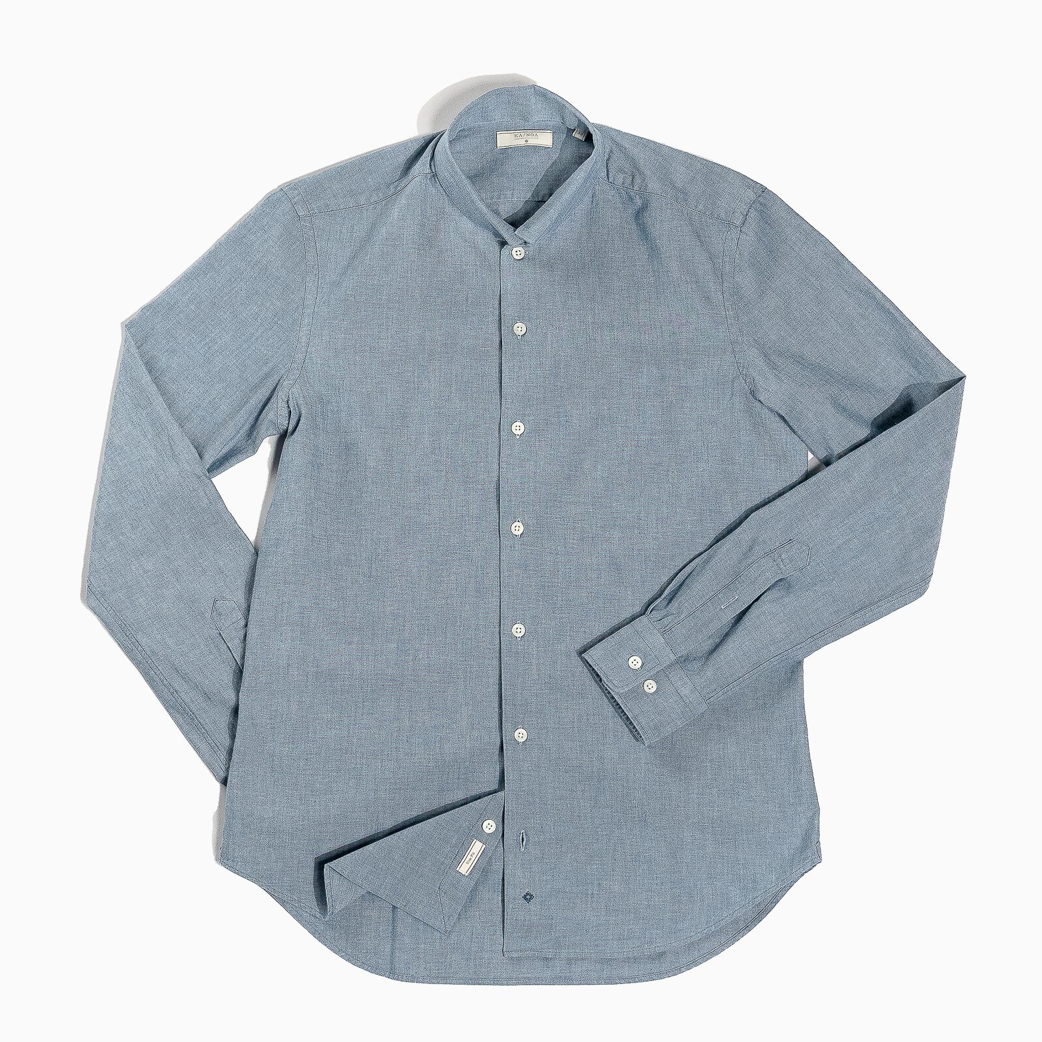 Conrad cotton shirt indigo chambray – KA/NOA