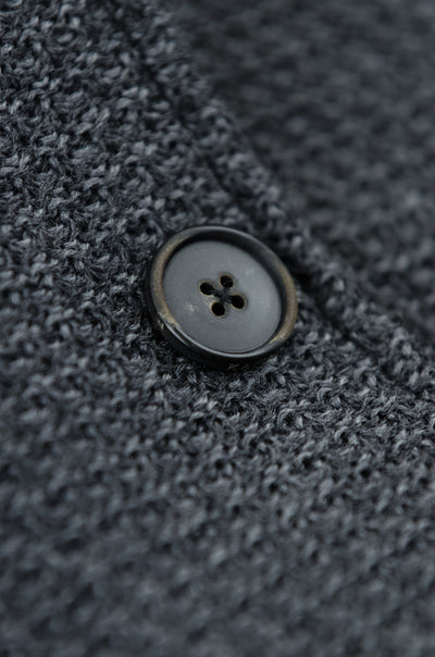 Coustan Structure Tech Knit Wool Blazer (dark grey melange)