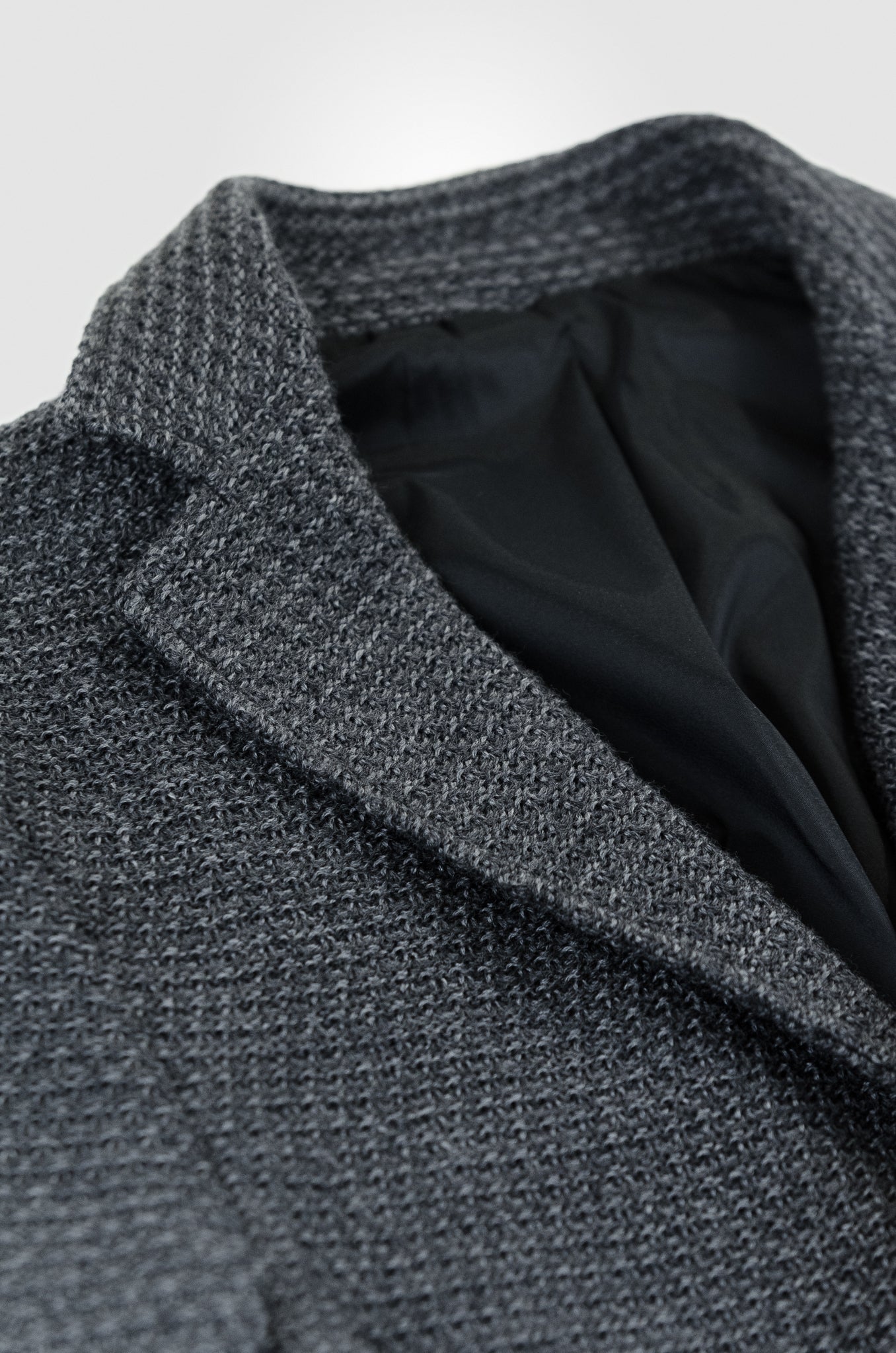 Coustan Structure Tech Knit Wool Blazer (dark grey melange)