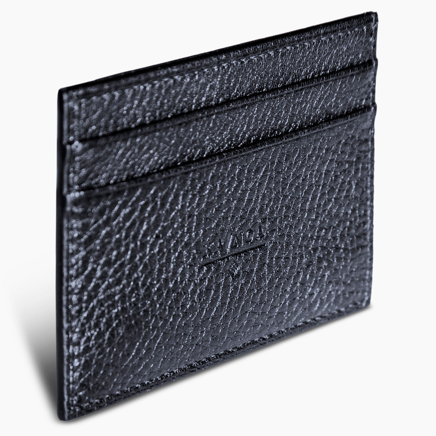 Cesar 100% deerskin leather credit card holder (dark blue)