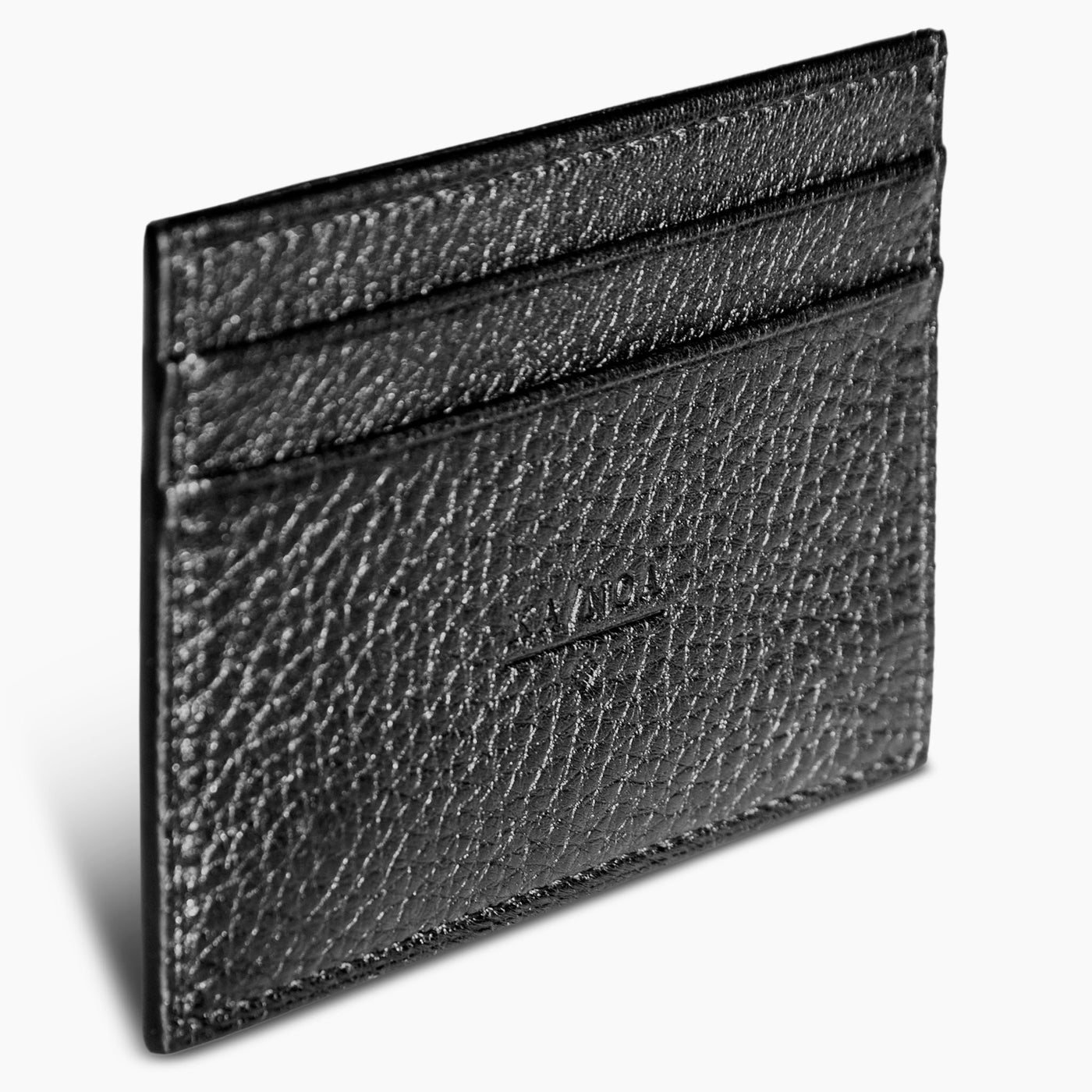 Cesar 100% deerskin leather credit card holder (black)