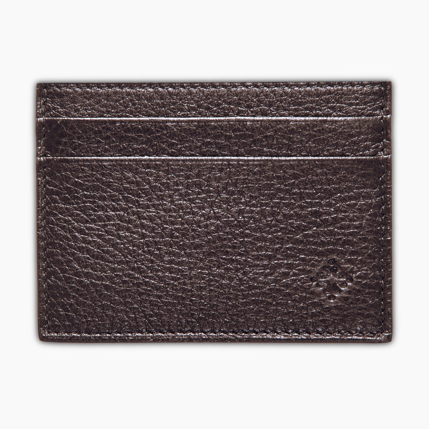 Cesar 100% deerskin leather credit card holder (dark brown)