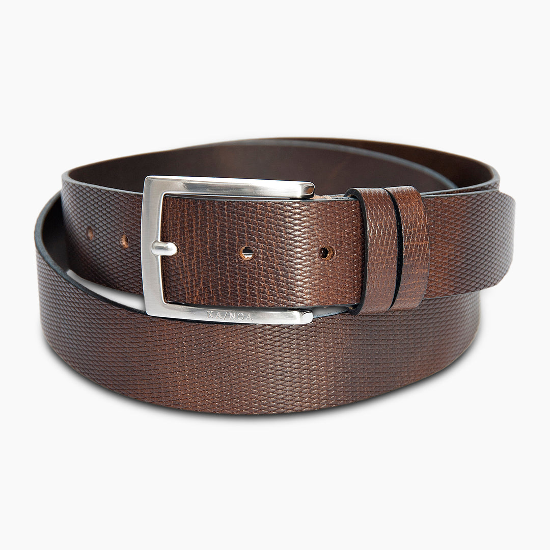 Conde Vintage Leather Belt (Testa Di Moro) KA/NOA Menswear