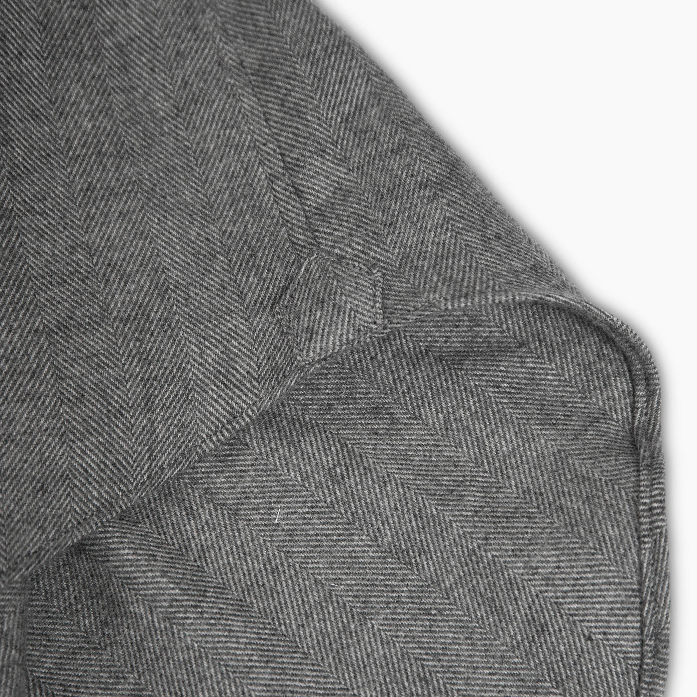 Conrad Soft cotton Melton Herringbone (dark grey melange)