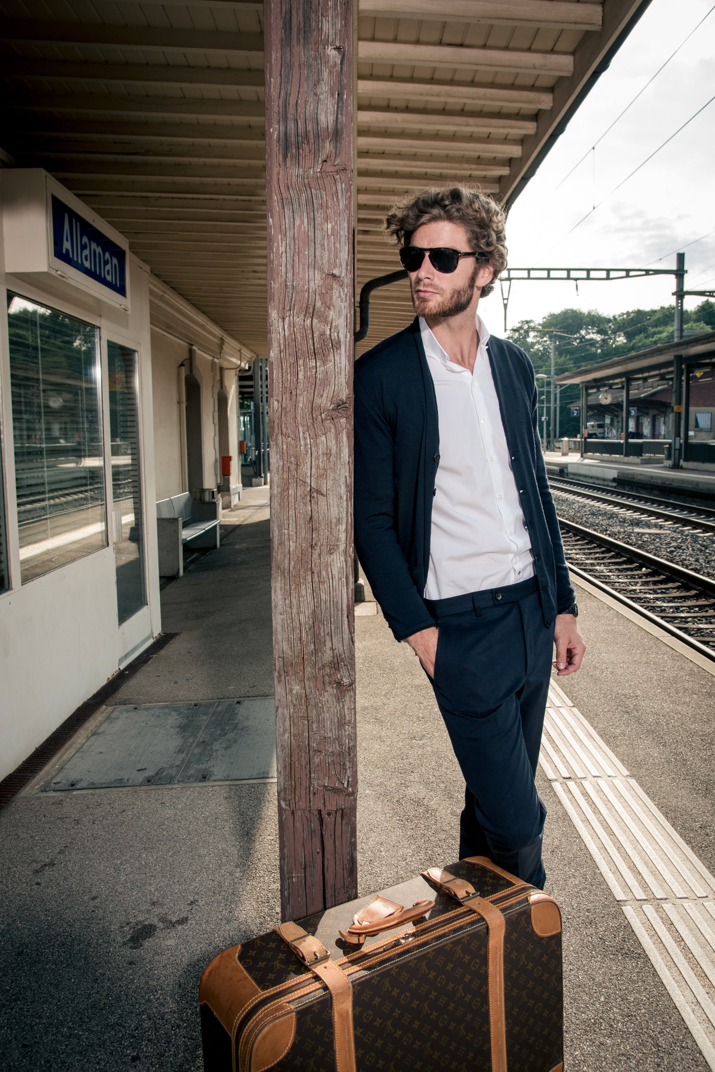 Boris Chino pants Cotton Cashmere (dark blue)