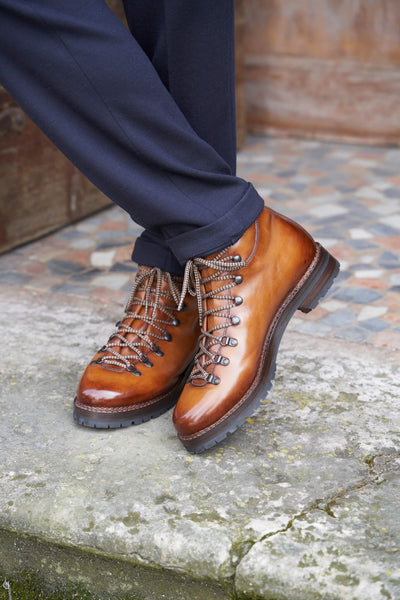 Marmolada entirely hand crafted urban trekking shoe - MEN (earth brown)