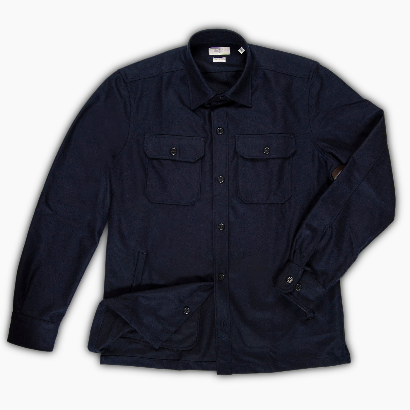 David Wool Outer Shirt (Dark blue)