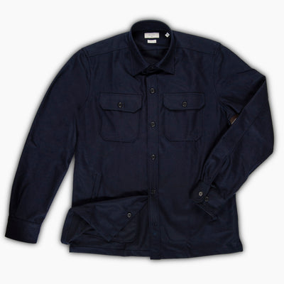David Wool Outer Shirt (Dark blue)