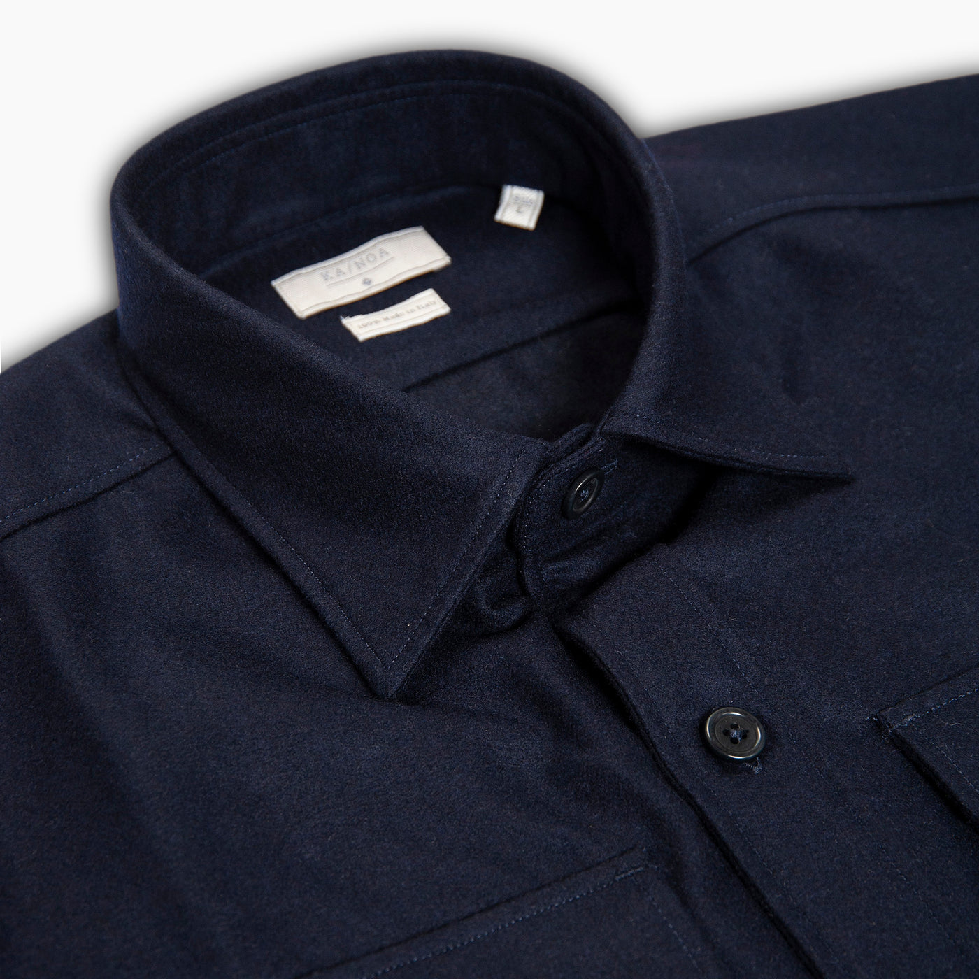 David Wool Outer Shirt (Dark blue)