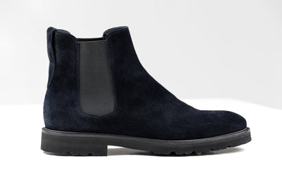 Emile Chelsea Suede with Rubber black sole (dark blue)