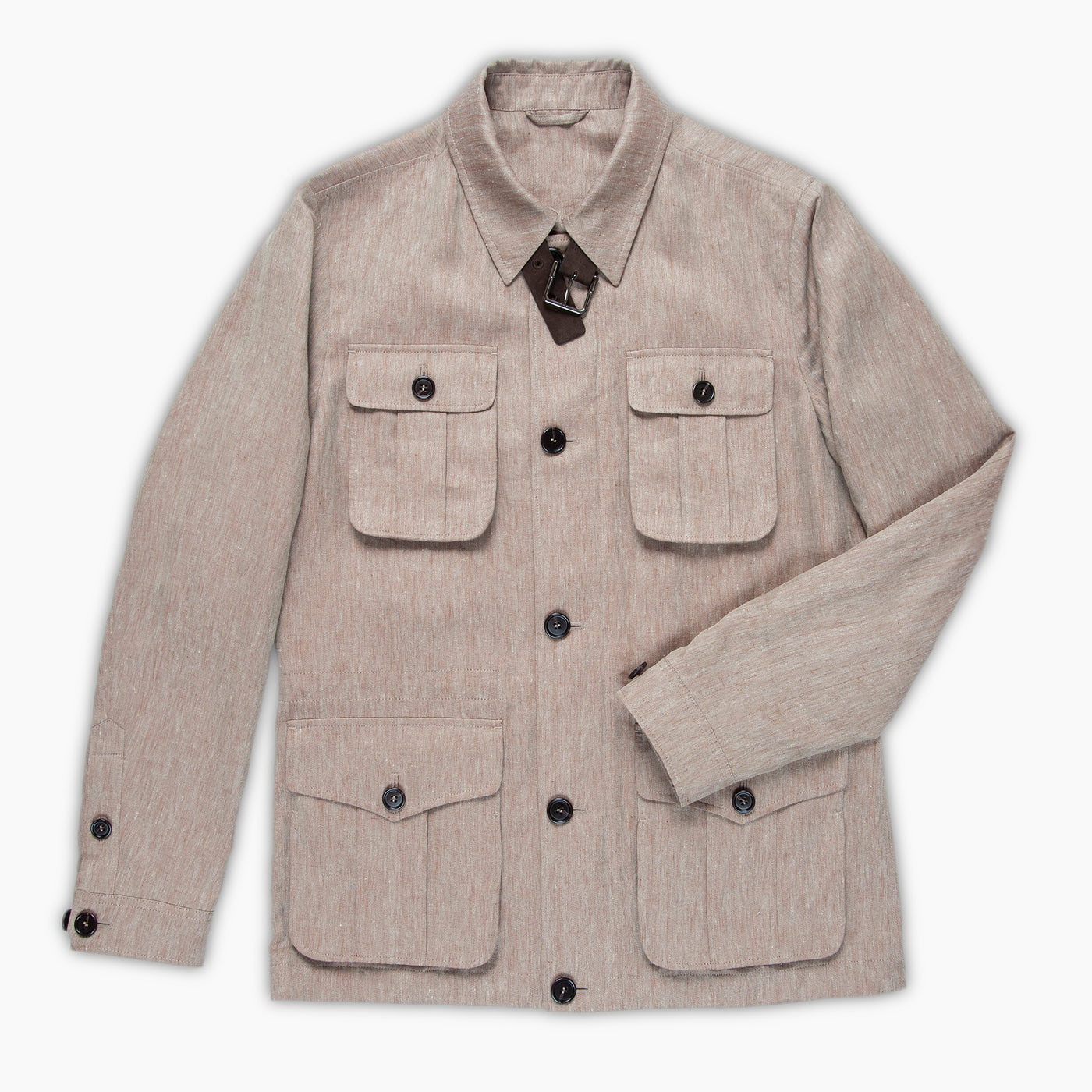 Evrad Safari jacket in Portofino linen and silk
