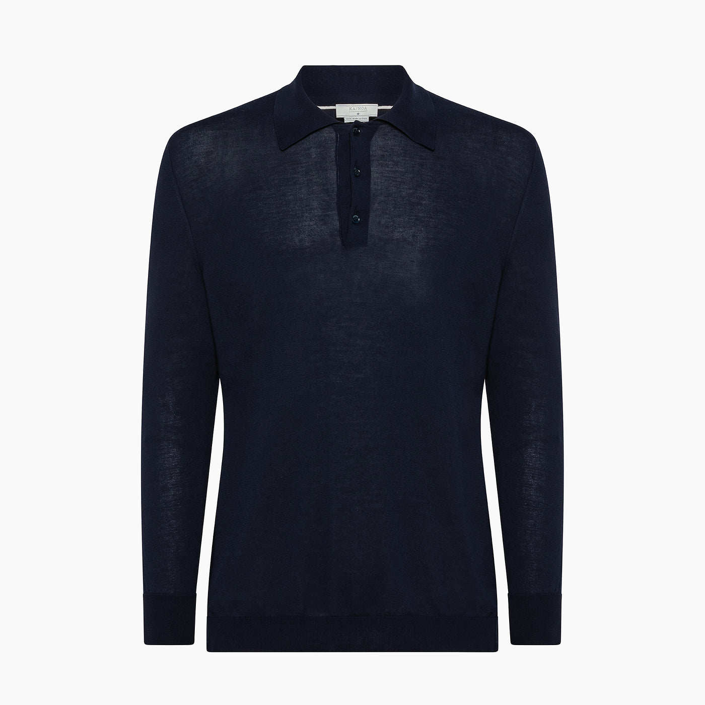 Florent long-sleeved knitted t-shirt in compact Egyptian cotton