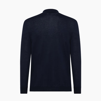Florent long-sleeved knitted t-shirt in compact Egyptian cotton