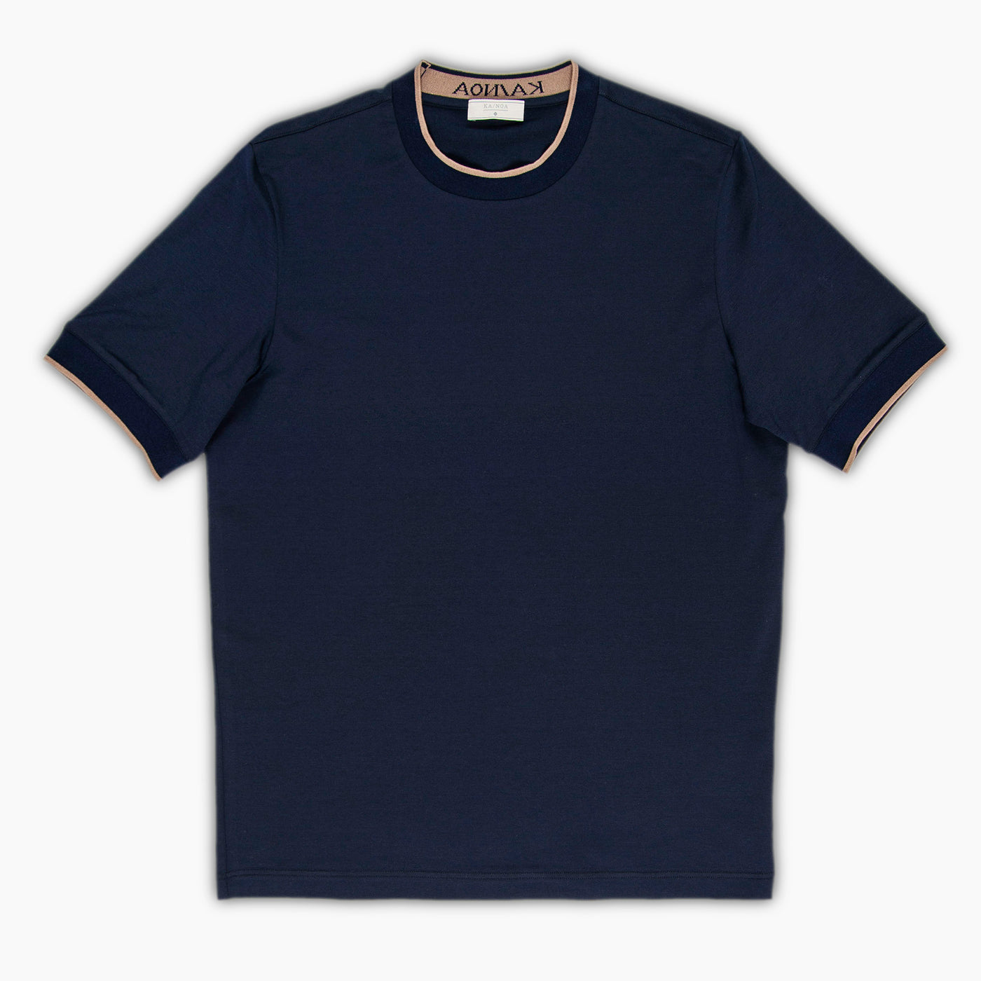 Falco short sleeved T shirt crew neck with stripe