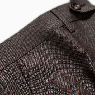 Flavien active chino pants in wool and silk (mountain brown)