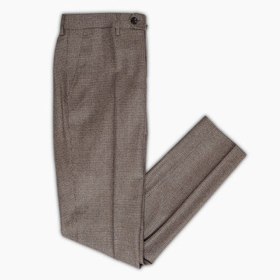 Flavien Chino Pants Wool Pied de Poule Flannel (mountain brown)