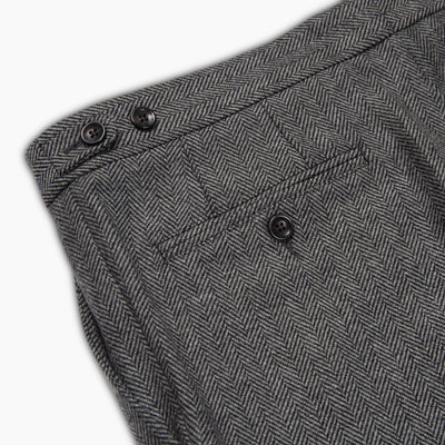Gary Pleated Chino Pants Honey Way Wool and Cashmere Flannel