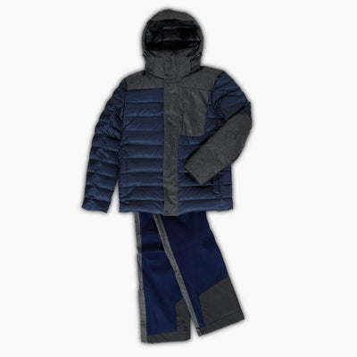 Kilian ski pants in laminated virgin wool (dark blue)