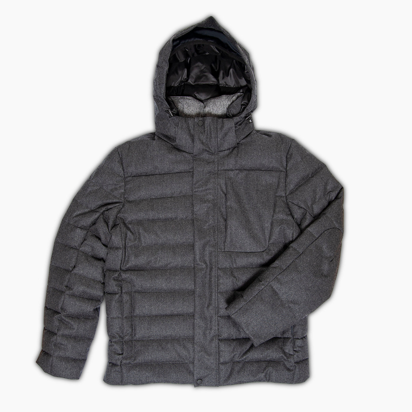 Herevé winter wool down ski jacket (dark grey melange)