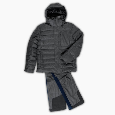 Herevé winter wool down ski jacket (dark grey melange)
