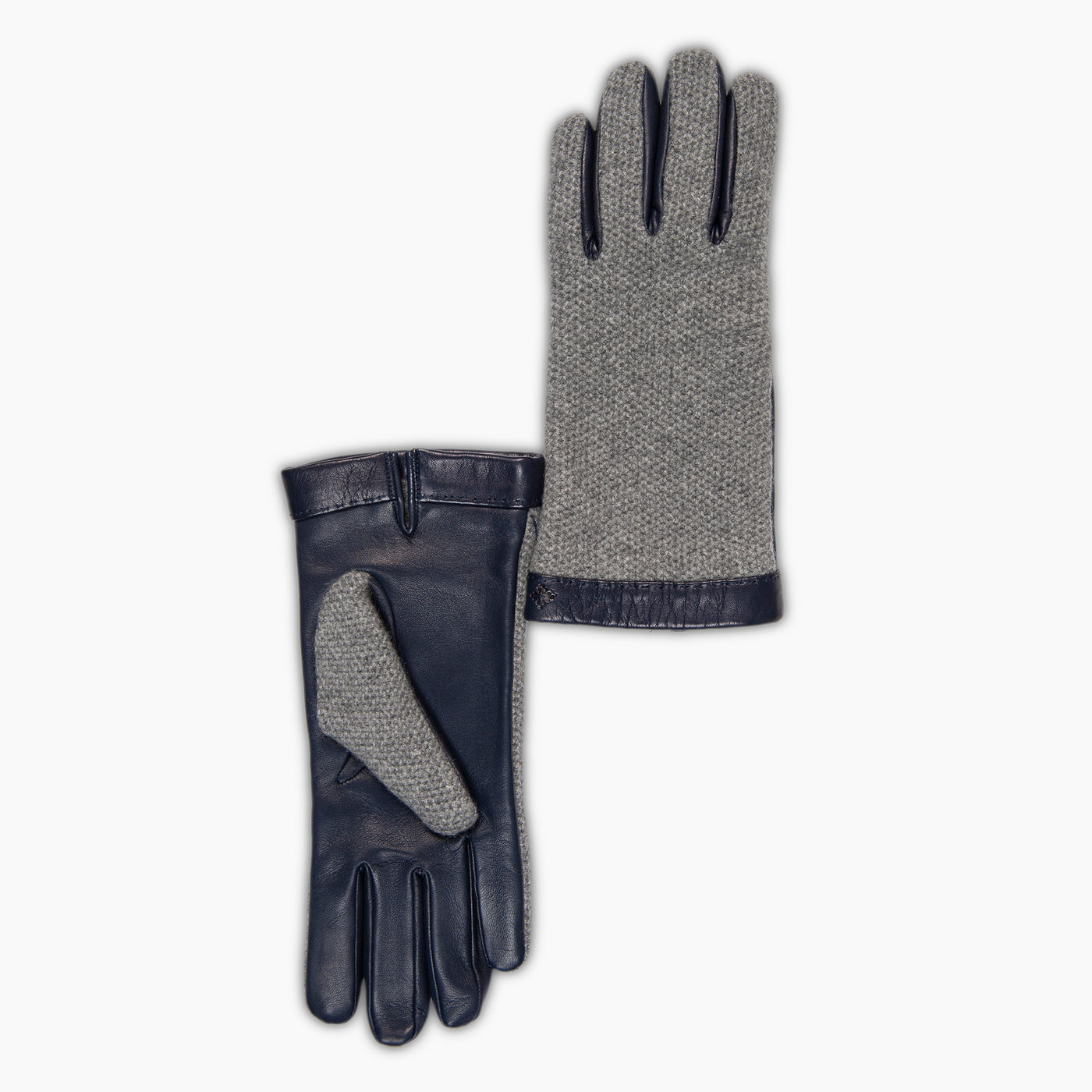 Hugo Leather gloves-cashmere knit and soft nappa