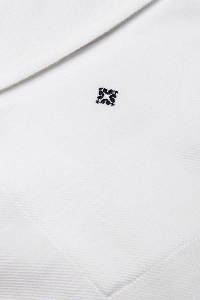Jean long-sleeved polo in compact fine piquet (ice white)