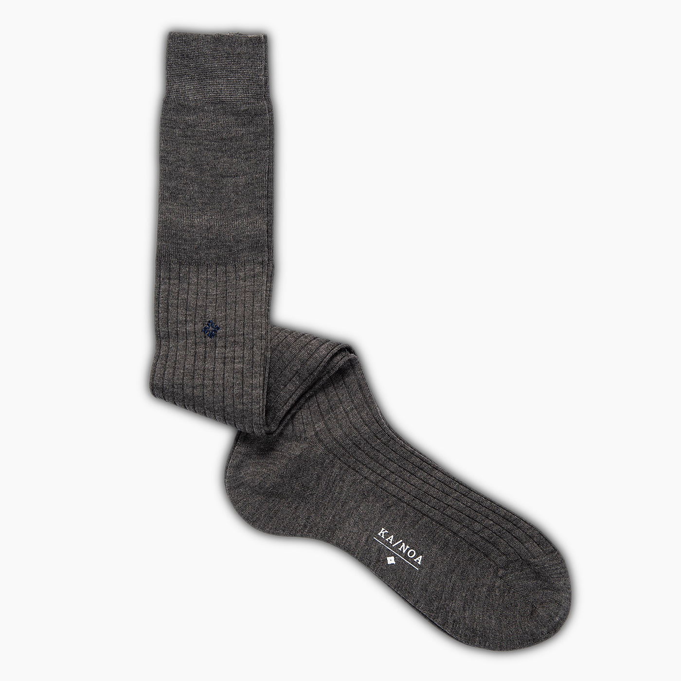 Joris Cashmere and Silk Socks (medium grey melange)