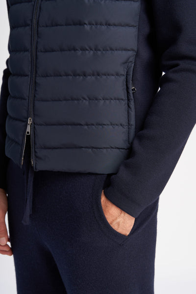 Soon extrafine wool and down padded hybrid jacket