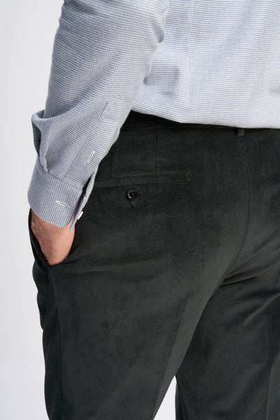 Lowell stretch corduroy wide pleated pants