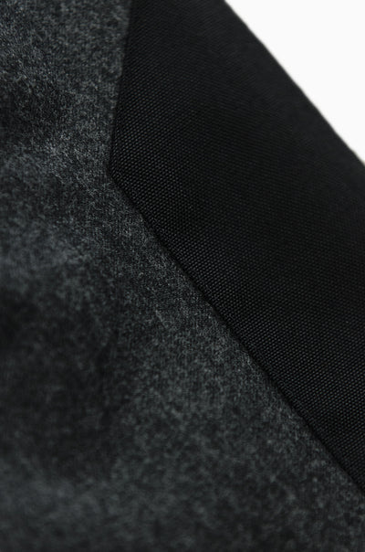 Kilian ski pants in laminated virgin wool (dark grey melange)